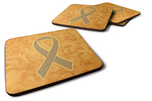 Load image into Gallery viewer, Peach Ribbon for Uterine Cancer Awareness Coasters - Set of 4 Lightweight Foam, Absorbent Drink Coasters AN1219FC