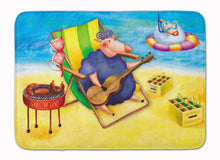 Load image into Gallery viewer, Pig Sunbathing on the Beach Machine Washable Memory Foam Mat APH0079RUG
