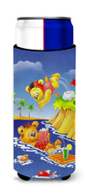 Load image into Gallery viewer, Teddy Bears Swimming and Diving  Slim Can Hugger – Fun &amp; Functional Drink Coolers APH0240MUK