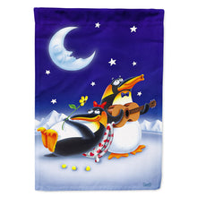 Load image into Gallery viewer, Music under the Moon Penguins Flag Canvas House Size