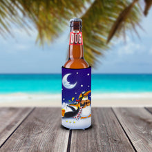 Load image into Gallery viewer, Music under the Moon Penguins  Slim Can Hugger – Fun &amp; Functional Drink Coolers APH0243MUK