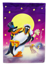 Load image into Gallery viewer, Just Married Wedding Penguins Garden Flag - Outdoor Decorative Yard Flag APH0244GF