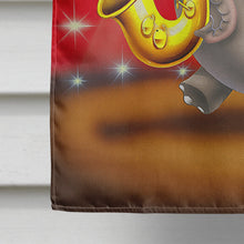 Load image into Gallery viewer, Elephant playing the Saxaphone Flag Canvas House Size