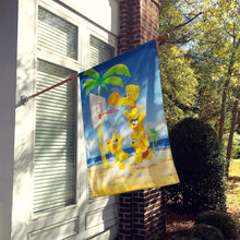 Load image into Gallery viewer, Bears playing Basketball Flag Canvas House Size