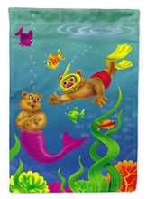 Load image into Gallery viewer, Teddy Bear Mermaid and Diver Garden Flag - Outdoor Decorative Yard Flag