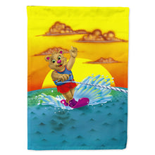 Load image into Gallery viewer, Teddy Bear Water Skiing Flag Canvas House Size APH0415CHF