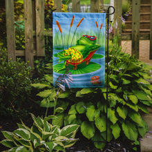 Load image into Gallery viewer, Frog Chilaxin on the Lilly Pad Garden Flag - Outdoor Decorative Yard Flag APH0521GF