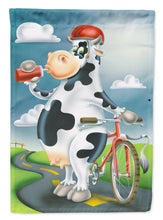 Load image into Gallery viewer, Cow on a Bike Ride Garden Flag - Outdoor Decorative Yard Flag APH0532GF
