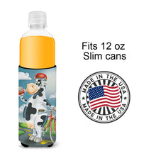 Load image into Gallery viewer, Cow on a Bike Ride  Slim Can Hugger – Fun &amp; Functional Drink Coolers APH0532MUK