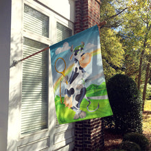 Load image into Gallery viewer, Cow playing Tennis Flag Canvas House Size APH0533CHF