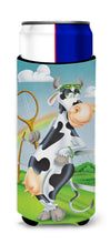 Load image into Gallery viewer, Cow playing Tennis  Slim Can Hugger – Fun &amp; Functional Drink Coolers APH0533MUK