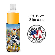 Load image into Gallery viewer, Cow playing Baseball  Slim Can Hugger – Fun &amp; Functional Drink Coolers APH0534MUK