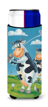 Load image into Gallery viewer, Cow playing Golf  Slim Can Hugger – Fun &amp; Functional Drink Coolers APH0535MUK