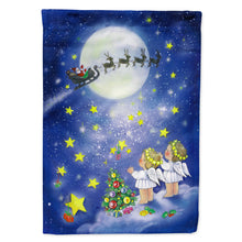 Load image into Gallery viewer, Angels watching Santa Claus Flag Canvas House Size APH0690CHF