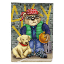 Load image into Gallery viewer, Teddy Bear and his Lab Flag Canvas House Size APH0856CHF