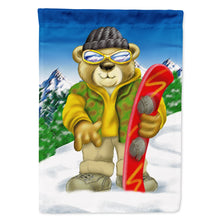 Load image into Gallery viewer, Teddy Bear Snowboarding Flag Canvas House Size APH0857CHF