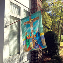 Load image into Gallery viewer, Jesus on the Cross Crucifixion Flag Canvas House Size APH1307CHF
