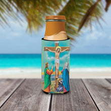 Load image into Gallery viewer, Jesus on the Cross Crucifixion  Slim Can Hugger – Fun &amp; Functional Drink Coolers APH1307MUK
