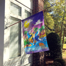 Load image into Gallery viewer, Dolphin's Playing Music Flag Canvas House Size APH2485CHF