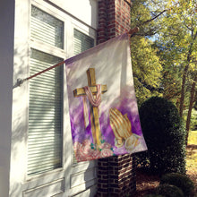 Load image into Gallery viewer, Easter Cross with Praying Hands Flag Canvas House Size APH2810CHF