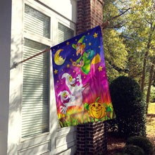 Load image into Gallery viewer, Witch and Ghosts Halloween Flag Canvas House Size APH3799CHF