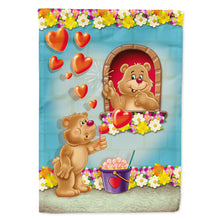 Load image into Gallery viewer, Teddy Bear Romeo and Juliet Love Flag Canvas House Size APH3815CHF