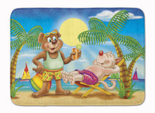 Load image into Gallery viewer, Bears Relaxing at the Beach Machine Washable Memory Foam Mat APH3817RUG