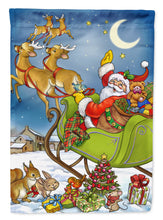 Load image into Gallery viewer, Christmas Santa taking Off Garden Flag – Decorative Outdoor Yard Flag APH4570GF
