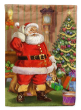 Load image into Gallery viewer, Christmas Santa by the Tree Flag Canvas House Size APH4691CHF