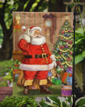 Load image into Gallery viewer, Christmas Santa by the Tree Garden Flag – Decorative Outdoor Yard Flag APH4691GF