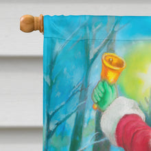 Load image into Gallery viewer, Christmas Santa Rining the Bell Flag Canvas House Size APH5001CHF