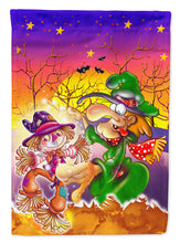 Load image into Gallery viewer, Witch Voodoo Scarecrow Halloween Garden Flag – Decorative Outdoor Yard Flag APH5129GF