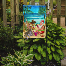 Load image into Gallery viewer, Beach Christmas Santa Claus and Sandman Garden Flag – Decorative Outdoor Yard Flag APH5148GF