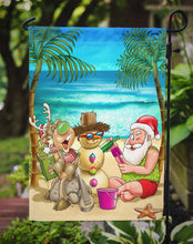 Load image into Gallery viewer, Beach Christmas Santa Claus and Sandman Garden Flag – Decorative Outdoor Yard Flag APH5148GF