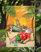 Load image into Gallery viewer, Beach Christmas Santa Claus Napping Garden Flag – Decorative Outdoor Yard Flag APH5149GF