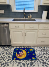 Load image into Gallery viewer, Bear Sleeping in the Moon and Stars Machine Washable Memory Foam Mat APH514BRUG