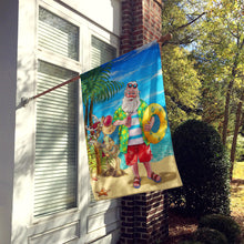 Load image into Gallery viewer, Beach Christmas Santa Claus Swimming Flag Canvas House Size APH5150CHF