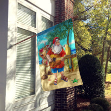 Load image into Gallery viewer, Beach Christmas Santa Claus Island Time Flag Canvas House Size APH5151CHF
