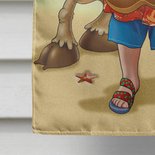 Load image into Gallery viewer, Beach Christmas Santa Claus Island Time Flag Canvas House Size APH5151CHF