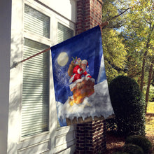 Load image into Gallery viewer, Christmas Santa Claus in the Chimney Flag Canvas House Size APH5479CHF