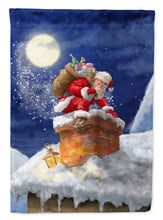 Load image into Gallery viewer, Christmas Santa Claus in the Chimney Flag Canvas House Size APH5479CHF