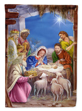 Load image into Gallery viewer, The Wise Men at the Nativity Christmas Flag Canvas House Size APH5603CHF