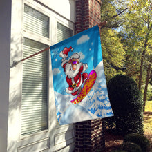 Load image into Gallery viewer, Christmas Santa Claus Snowboarding Flag Canvas House Size APH6388CHF
