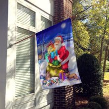 Load image into Gallery viewer, Christmas Santa Claus with Rabbits Flag Canvas House Size APH6556CHF