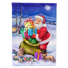 Load image into Gallery viewer, Christmas Santa Claus with Rabbits Flag Canvas House Size APH6556CHF