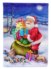 Load image into Gallery viewer, Christmas Santa Claus with Rabbits Garden Flag – Decorative Outdoor Yard Flag APH6556GF