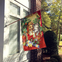 Load image into Gallery viewer, Christmas Puppy and Kitten Flag Canvas House Size APH7551CHF