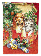 Load image into Gallery viewer, Christmas Puppy and Kitten Garden Flag – Decorative Outdoor Yard Flag APH7551GF