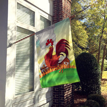 Load image into Gallery viewer, Rooster Chicken on the Run Flag Canvas House Size APH7630CHF