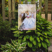 Load image into Gallery viewer, Wedding Couple Kiss Garden Flag - Outdoor Decorative Yard Flag